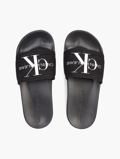 Calvin Klein Cipők HU158469 | Calvin Klein Canvas Női Papucs Fekete